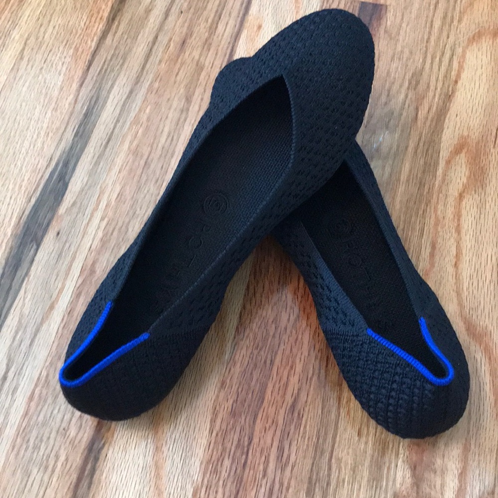 Rothy’s Black Honeycomb Flats 9